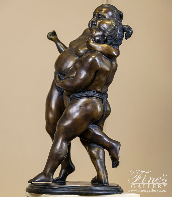 Bronze Statues  - Bronze Sumo Wrestlers Statue - BS-860